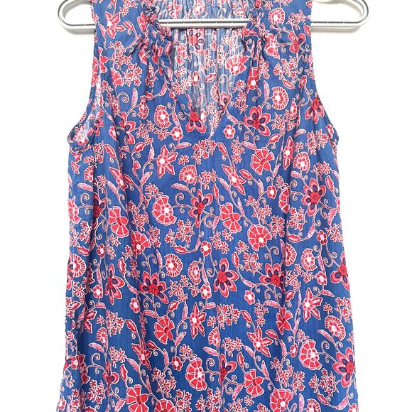 Gap Cotton sleeveless floral pattern top v neck - Picture 2 of 5